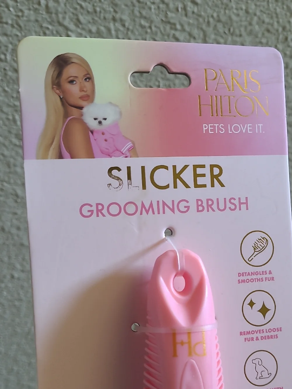 Paris Hilton Pink Pet Slicker Brush